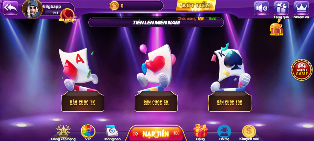 Đôi nét về game bài tiến lên miền nam 68gb