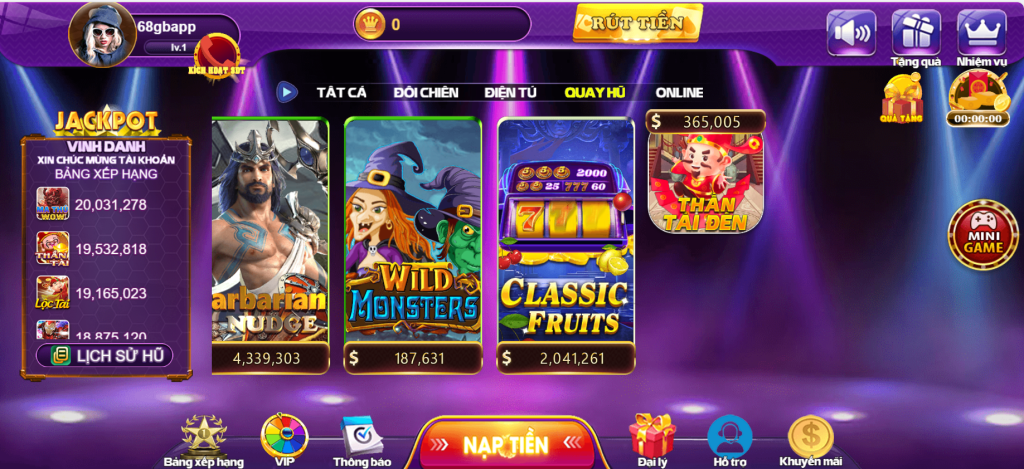 Giới thiệu về Thần Tài Đến 68gb – tựa game Slot Nổ Hũ hấp dẫn, được yêu thích hiện nay