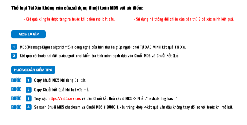 Luật chơi trò tài xỉu MD5 bạn cần nắm được