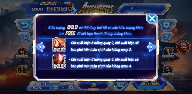 Luật chơi avengers đơn giản quay ngay nhận thưởng lớn